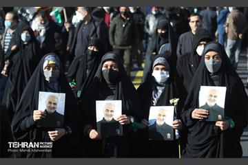 مراسم تشییع پیکر ۱۵۰ شهید گمنام در تهران 7