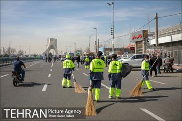 خدمات شهرداری تهران در پایان راهپیمایی ۲۲ بهمن-2 9