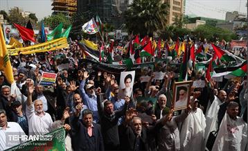 تجمع ضد اسرائیلی در میدان فلسطین 32