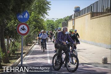 روز جهانی دوچرخه سواری با حضور توان یابان در بزرگترین بوستان ترافیک تهران 15