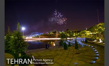 نور افشانی دریاچه باغ هنر اراضی عباس آباد به مناسب عید غدیر خم 13