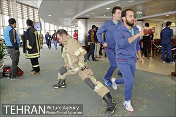 مسابقه پله نوردی آتش نشانان کشور 1