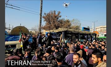 تشییع و تدفین دو شهید گمنام در بوستان گلزار منطقه 17 2