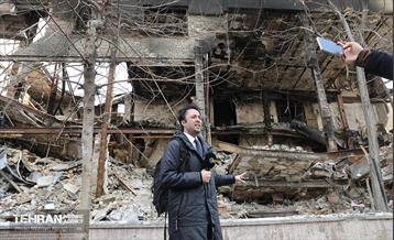 بازدید خبرنگاران رسانه‌های خارجی از تخریب اموال عمومی شهر 7