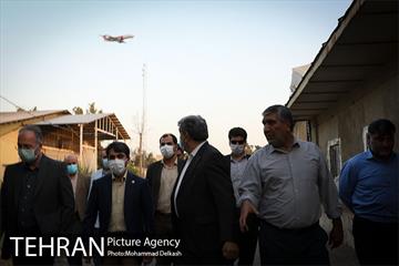 بازدید شهردار تهران از ضلع جنوبی خیابان استاد معین در پادگان جی 22