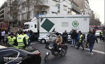 آتش سوزی در خیابان بهار تهران 74