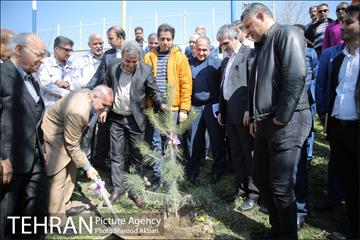 مراسم درختکاری باشگاه سایپا در حضور علی دایی و قهرمانان ملی 14