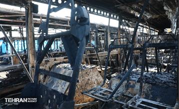 خسارات وارده به اتوبوس‌های شهر تهران 53