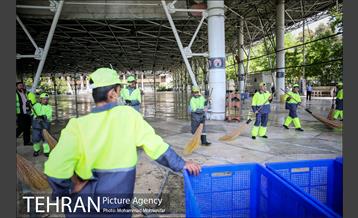 آماده سازی دانشگاه تهران برای نماز جمعه 5