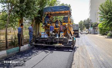 عملیات تراش و روکش مکانیزه آسفالت در سطح منطقه ۱۷