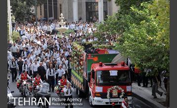 مراسم تشییع پیکر شهید آتش نشان علی قانع 7