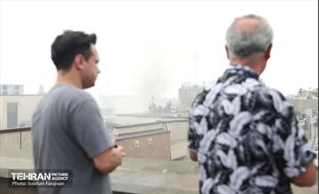 آتش‌سوزی انبار چسب در بازار تهران 19