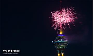 نور افشانی عید غدیر در برج میلاد 9