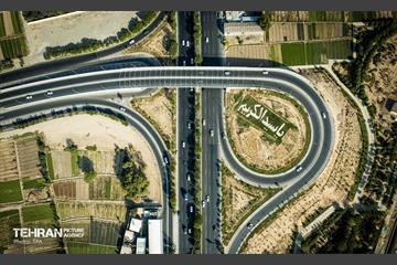 پل تقاطع اوینی با بلوار حرم عبدالعظیم