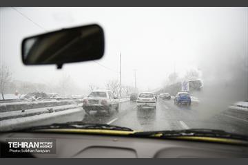 ترافیک روان در روز برفی تهران 11