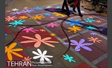 المان های نوروزی در خیابان ولی عصر(عج)  1