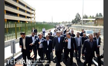 افتتاح پل غیر همسطح بزرگراه شهید چمران (پل شهید نوروزی) با حضور شهردار تهران 23