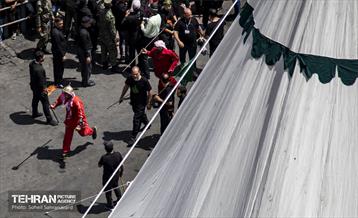 خیمه سوزان ظهر عاشورا در چهارراه گلوبندگ 14