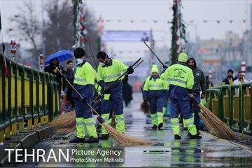 خدمات شهرداری تهران در پایان راهپیمایی یوم الله 22 بهمن 9