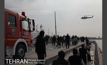 سقوط بالگرد در دریاچه شهدای خلیج فارس