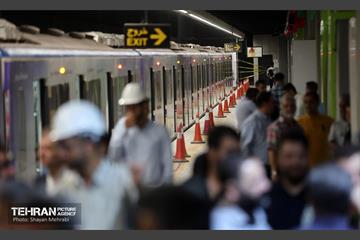آیین تست گرم مسیر پایانی خط ۷ مترو تهران و بهره‌برداری از ورودی دوم ایستگاه آهنگ 25