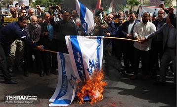 تجمع ضد اسرائیلی در میدان فلسطین 34