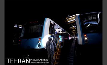 عملیات ضدعفونی کردن مترو تهران 7