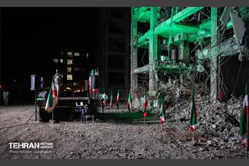یادمان شهدا در محل تجاوز آمریکایی-صهیونیستی به ساختمان‌های مسکونی 38