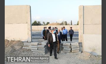 بازدید شهردار تهران از ضلع جنوبی خیابان استاد معین در پادگان جی 14