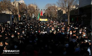 تشییع دو شهید گمنام در منطقه 15