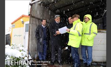 بازدید شهردار تهران از ستاد برف روبی شهرداری منطقه شش 9