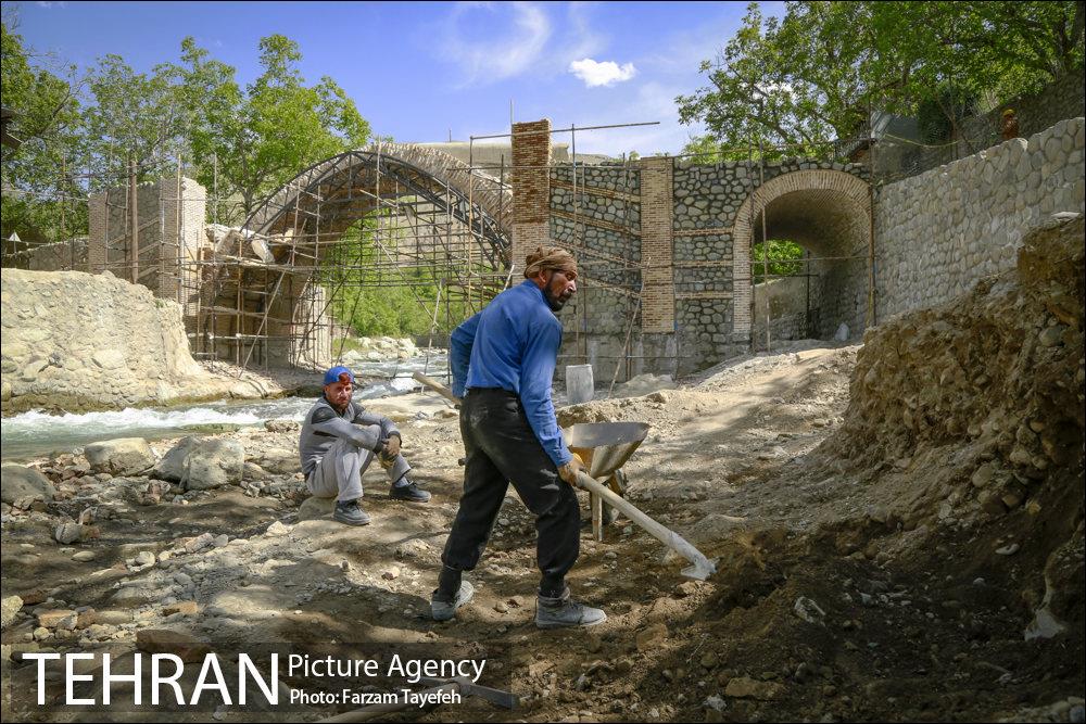 عملیات بازسازی پل خشتی کن 19