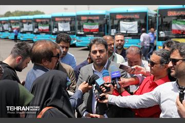 رونمایی از ۱۰۰ دستگاه اتوبوس ناوگان حمل و نقل عمومی شهر تهران 1