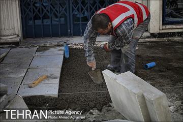 سنگ فرش شدن خیابان پامنار‎  29