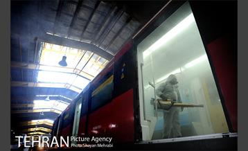عملیات ضدعفونی کردن مترو تهران 31