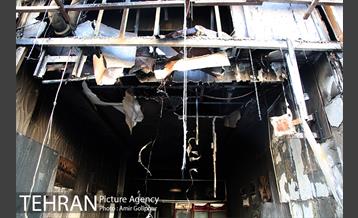 آتش سوزی مجتمع تجاری طوبی 22