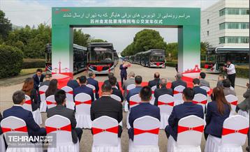 آیین رونمایی و تحویل 110 دستگاه اتوبوس جدید برقی پایتخت در کشور چین 17