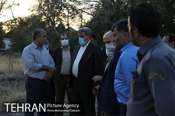 بازدید شهردار تهران از ضلع جنوبی خیابان استاد معین در پادگان جی 19
