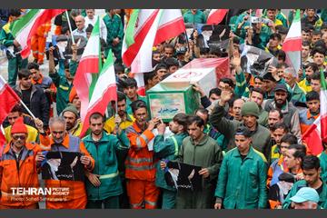 تشییع پیکر مطهر پاکبان شهید «حسن خیران»