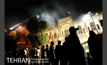 آتش سوزی ساختمان میدان حسن آباد 7