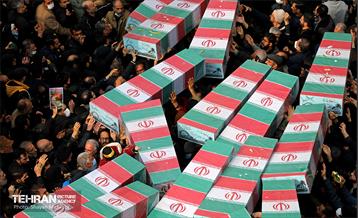 تشییع پیکر ۲۰۰ شهید گمنام دفاع مقدس در تهران 50