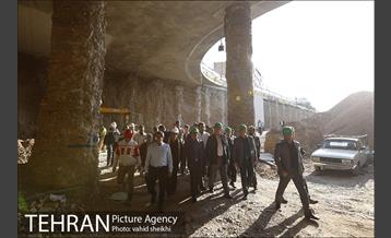 بازدیدشهردار تهران از پروژه های زیرگذر گیشا و استاد معین 5