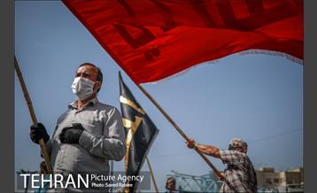 تکیه سیار عزای حسینی در پایانه تاکسیرانی سازمان آب 21