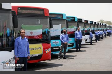 رونمایی از ۱۰۰ دستگاه اتوبوس ناوگان حمل و نقل عمومی شهر تهران 42
