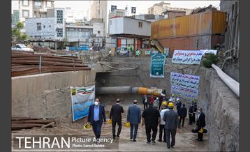 ورود ماشین حفار تونل به ایستگاه میدان حضرت عبدالعظیم الحسنی(ع) در خط 6 مترو 1