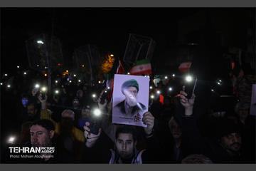 عزاداری هفتمین روز شهادت رهبر انقلاب در میدان بریانک 8