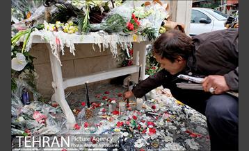 ادای احترام تهرانی ها به شهدای آتش نشان پلاسکو 15