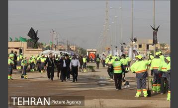 فعالیت های منطقه 2 شهرداری تهران در شهر کوت عراق برای زائرین اربعین حسینی 2