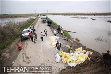 جلوگیری از ورود اب گرگان رود به شهر اق قلا 14