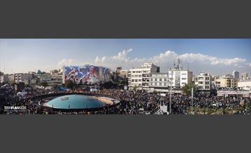 تجمع مردم تهران در واکنش به جنایت رژیم صهیونیستی در غزه